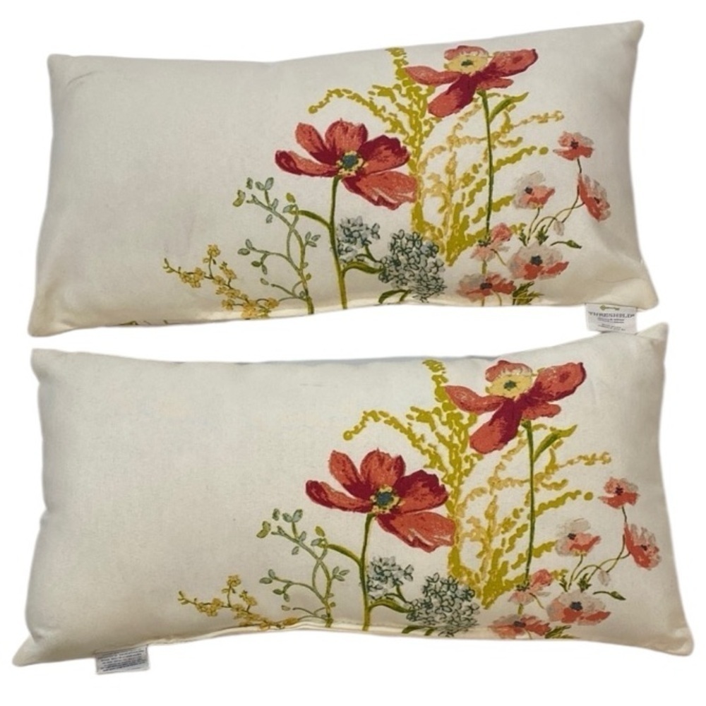 Threshold Floral Accent Pillows 20x10